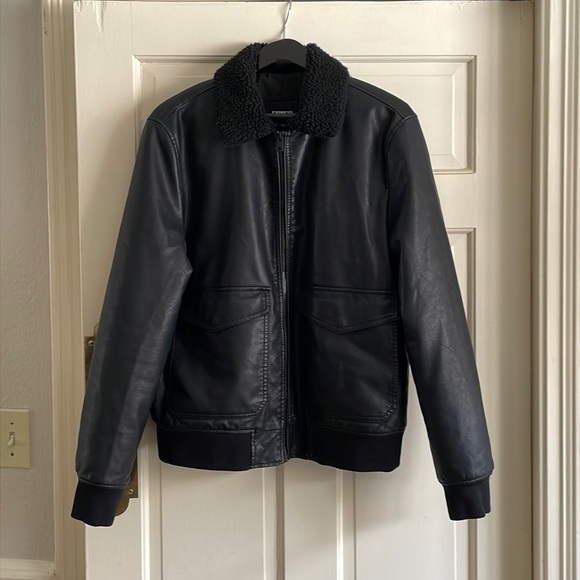 Express Jackets & Coats Express Faux Leather Bomber Jacket Poshmark